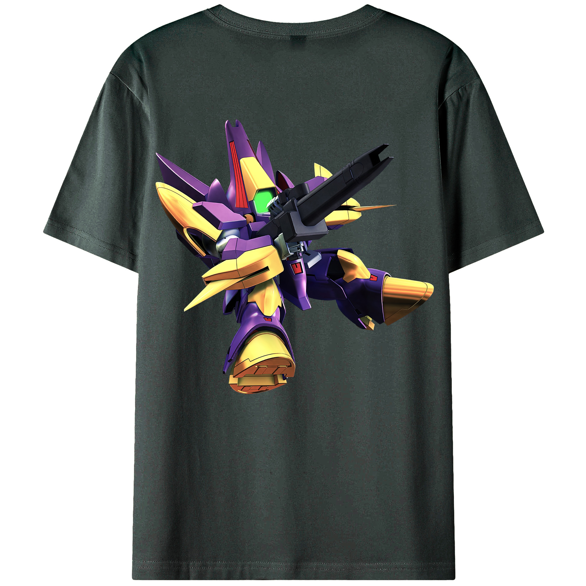 （画像用） 機動戦士ガンダム Mobile Suit Gundam 綿100％ メンズ半袖Tシャツ（バックプリント） 通気性